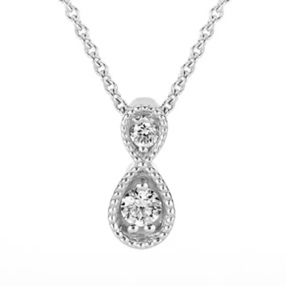 Kohinoor Clara Timanttiriipus Valkokulta 123-269V-04* Timanttikaulakorut | Riipukset