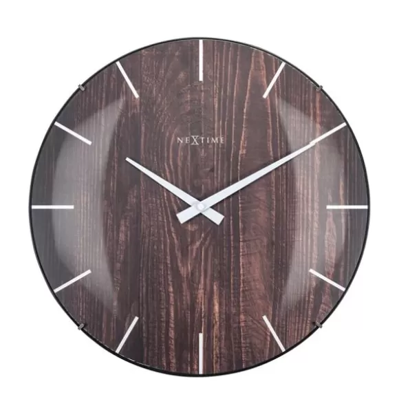 Nextime Edge Wood Dome Seinäkello 3249BR* Seinäkellot