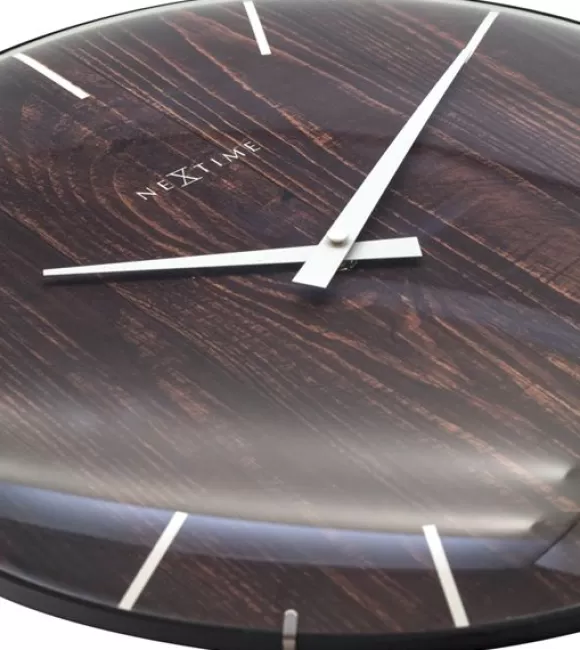 Nextime Edge Wood Dome Seinäkello 3249BR* Seinäkellot