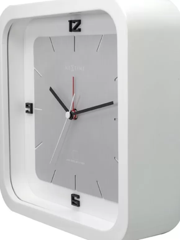 Nextime Square Alarm Herätyskello 5221WI* Pöytäkellot | Herätyskellot
