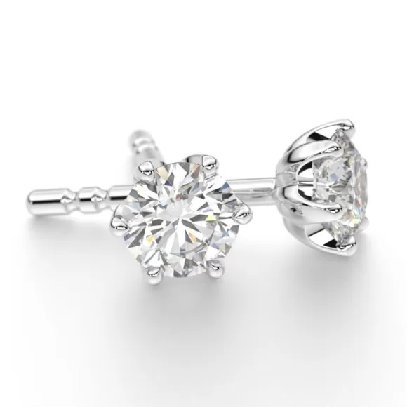 Romanssi Ruusu Timanttikorvakorut Valkokulta Solitaire 2 X 0.18ct* Timanttikorvakorut | Korvakorut