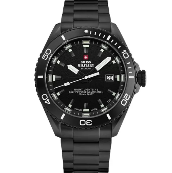 Swiss Military by Chrono Night Lights Miesten Kello SM34080.03* Miesten Kellot | Rannekellot